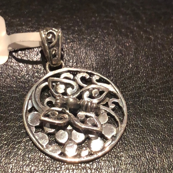 BUTTERFLY Pendant 925 Sterling Silver Scroll Design NWTS - Picture 3 of 8